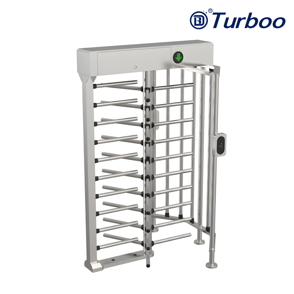 GM537-2 - Stainless Steel Full Height Turnstile Gate + Rfid Qr Reader (Right)