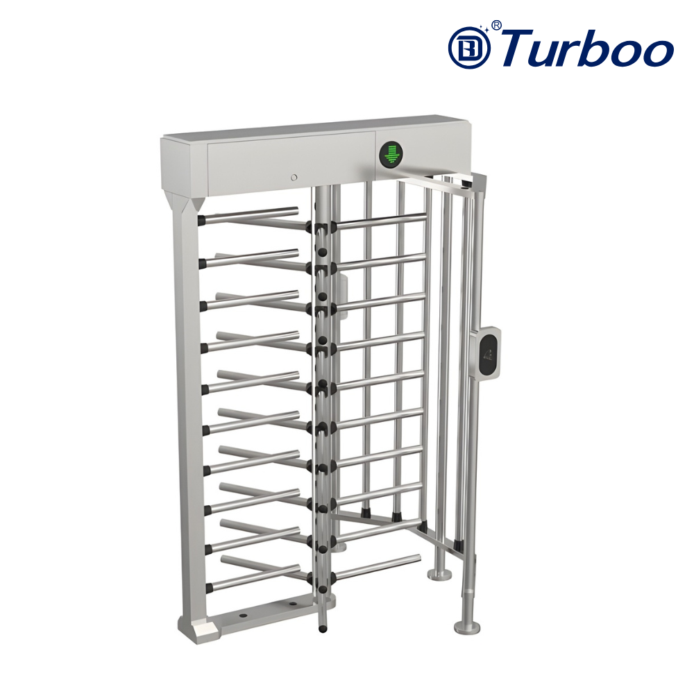 GM537-2 - Stainless Steel Full Height Turnstile Gate + Rfid Qr Reader (Right)