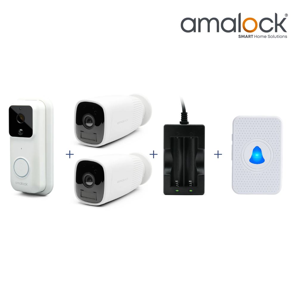 DB941-KIT - White Video Doorbell And 2X Wireless Camera Kit