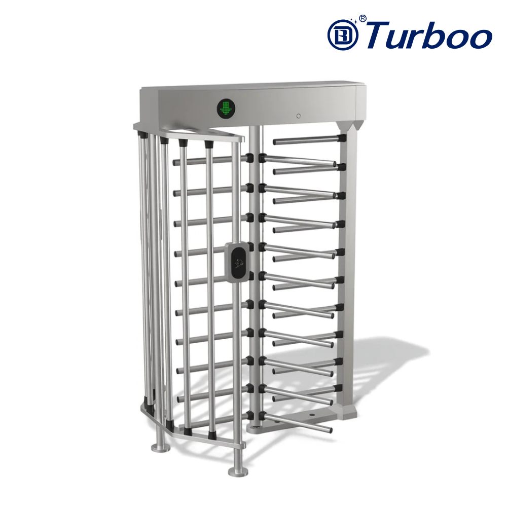 GM537-3-L - Stainless Steel Full Height Turnstile Gate + Rfid Qr Reader (Left)